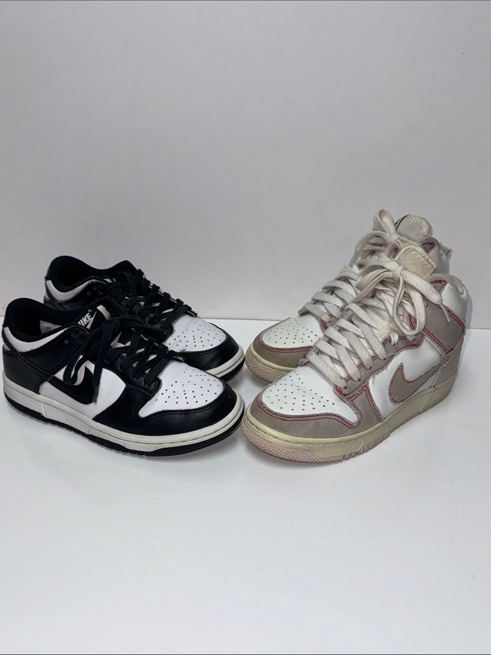 Nike Kids Sneakers Bundle  in Black/White and White/Red Accent
